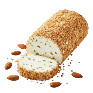 Rollo de queso con almendra