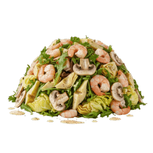 Ensalada	Fondo de Alcachofa, Camarón y Champiñones