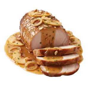 Lomo de Puerco En Salsa Normanda Agridulce