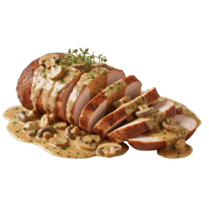 Lomo de Puerco En Salsa de Champiñones