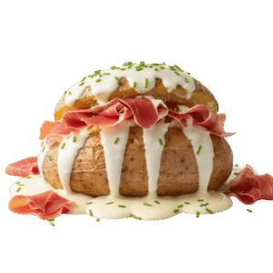 Papa Rellena al Horno de Jamón Serrano