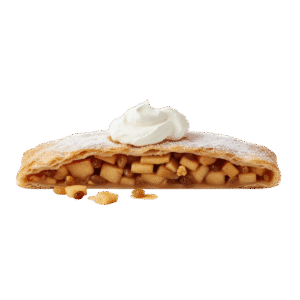 Pastel Strudel de Manzana con Crema Batida