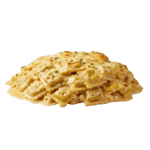 Ravioles de Pollo en Salsa de Quesos